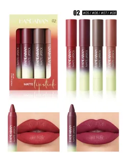 Set di rossetti opachi waterproof Handaiyan con quattro splendide tonalita per il trucco.