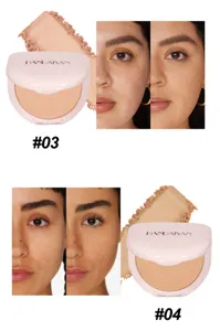 Waterproof oil control invisible pores makeup setting powder compact 2 shades available