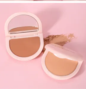 Waterproof oil control compact powder with mirror, long lasting setting makeup for flawless face.