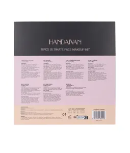 HANDAIYAN 11 pcs ultimate face makeup kit packaging details, ingredients and usage info.