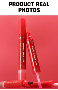 Brillant à lèvres double embout professionnel HANDAIYAN pour un fini rouge brillant.