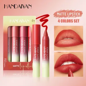 Handaiyan Matita Labbra e Rossetto Opaco Impermeabile Lunga Durata Velluto Lucidalabbra Trucco Regalo Cosmetico per Donne