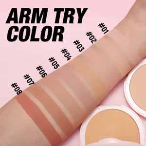 Waterproof oil control 8-color setting face powder compact for flawless matte makeup finish.