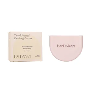 HANDAIYAN tinted pressed finishing powder compact in pink semi-circle shape with box main view