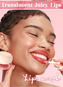 Gloss à lèvres juteux et translucide Handaiyan et masque hydratant avec pinceau doux.