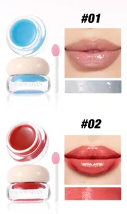 Détail du brillant à lèvres hydratant HANDAIYAN avec lèvres brillantes et teintes #01-#02.