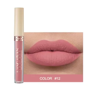 Rouge à lèvres liquide mat longue durée gloss velouté imperméable belle couleur nuance 12