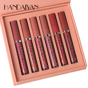 HANDAIYAN Matte Lip Gloss Set 6 Pieces Long Lasting Waterproof Liquid Lipstick Makeup Gift
