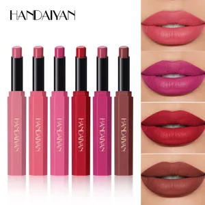 Handaiyan Matte Velvet Lipstick Portable Waterproof Long Lasting Smooth Lip Makeup Six Colors Cosmetic For Women