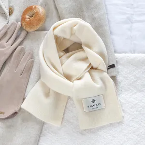 Cozy winter warm solid color wool scarf soft and skin-friendly fashion neck warmer