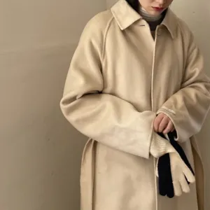 Women fashion knit gloves winter warm two tone color block gloves soft thermal daily wear