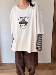 Guantes de punto a rayas sin dedos japoneses, calentadores de brazos de invierno para mujeres.