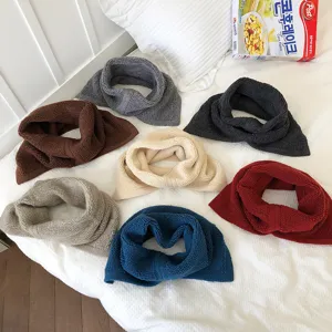 Calentador de cuello de felpa gruesa de invierno, bufanda lisa unisex suave y comoda contra el frio