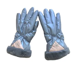 Winter warm windproof cycling gloves for women, fleece lined thick touchscreen outdoor wear