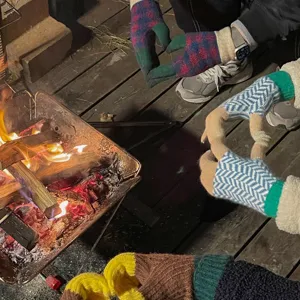 Winter Japanese Color Block Knit Gloves Unisex Thick Warm Plaid Striped Jacquard Touchscreen Mittens For Cycling Daily Outwear