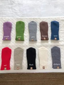 Guanti invernali in maglia a mezzo dito tinta unita calde moffole set multicolore per uso.