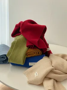 Dicker gestrickter Winterschal einfarbig kuscheliger warmer Halswärmer für Damen und Herren Alltag