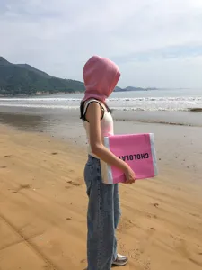 Bonnet balaclava tricoté rose, capuche d'hiver chaude une pièce pour femmes et hommes en plein air