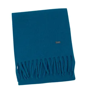 Sciarpa unita calda e spessa in misto lana con comodo design a frange per donne e uomini.