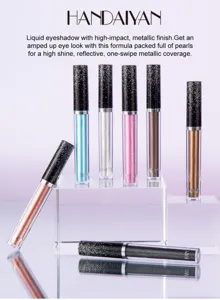 Liquid eyeshadow detail shot showing metallic finish and sparkling pearl texture clearly.