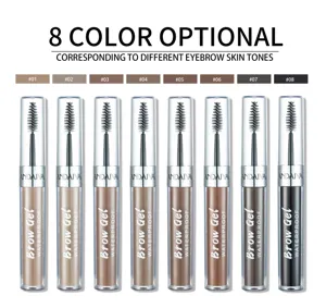 Handaiyan wasserdichtes Augenbrauengel mit doppelseitigem Pinsel 8 Farben Make-up.