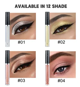 Handaiyan liquid eyeshadow 12 shades glitter shimmer eye makeup waterproof long lasting glow