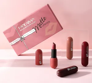HANDAIYAN Set Rossetto Opaco Capsula Velluto Lucidalabbra Lunga Durata Scatola Cosmetica Kit