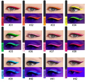34 Colori UV Neon Eyeliner Liquido Opaco Waterproof Lunga Durata Trucco Occhi Strumento