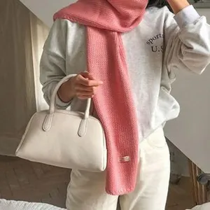 Damen Strickschal Winter Warm Dick Einfarbig Halswickel Weich Stilvoll Koreanischer Stil Thermoschal Für Damen Herbst Winter