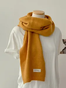 Dicker geflochtener Winterschal für Damen und Herren, einfarbiger warmer Halswärmer.