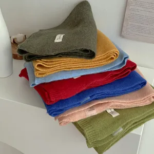 Gemütlicher einfarbiger Strickschal für den Winter dicker warmer Halswärmer für Damen und Herren