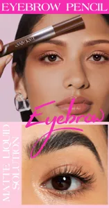 Lápiz de cejas líquido impermeable Handaiyan para cejas naturales, maquillaje duradero.