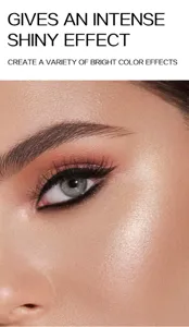Highlighter makeup powder palette bright radiant glow facial contouring cosmetic shiny effect