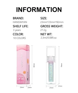 Handaiyan color changing lip oil 10 colors moisturizing glossy lip gloss 2.3ml makeup