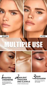 Vloeibare highlighter contour stick voor gezicht en lichaam glanzende make-up cosmetica