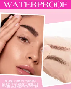 Lápiz de cejas líquido impermeable para cejas naturales, de larga duración y resistente al agua.