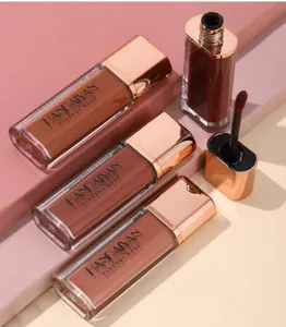 Matte liquid lipstick waterproof long lasting lip gloss makeup cosmetic detail view.