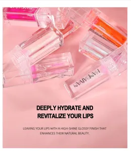 Handaiyan clear gloss lip oil moisturizing mirror lip gloss makeup cosmetic for plump lips.