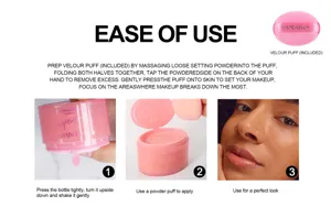 Handaiyan loose setting powder with velour puff for oil control and flawless matte makeup look.