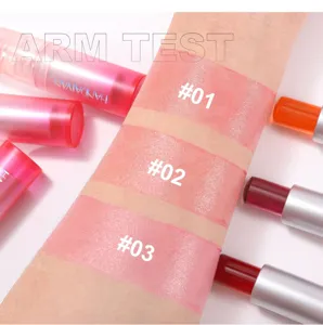 Handaiyan feuchtigkeitsspendender Lippenstift Arm Swatch Detailansicht mit Nuancen.