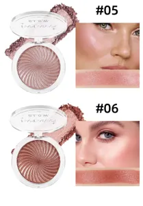 Swirl highlighter palette with shimmering powder for radiant face makeup and glowing skin.