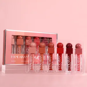 HANDAIYAN matte liquid lipstick set of 6 waterproof long lasting red lip gloss makeup kit