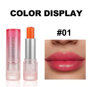 Handaiyan farbwechselnder feuchtigkeitsspendender Lippenstift #01 mit Lippenmuster für Alltag.