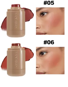 Handaiyan matter Creme-Blush-Stick für Lippen und Wangen in den Nuancen 05 und 06, cremig.