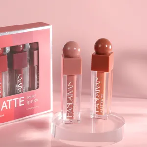 HANDAIYAN matte liquid lipstick set, 6 pieces of long-lasting waterproof velvet lip gloss.