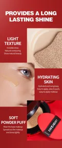 Fondotinta cushion rosso Handaiyan offre lucentezza duratura, texture leggera e idratazione.