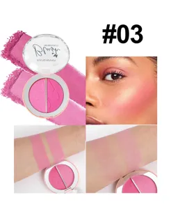 Handaiyan dual color blush palette matte pearlescent face makeup shade 03 cosmetic