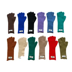 Einfarbige Damen Strick Handschuhe Touchscreen, warme Winter Thermohandschuhe, bunt.