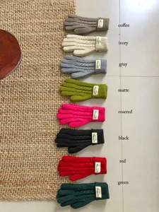 Women winter warm cable knit gloves multiple colors thick cozy stretch knitted mittens