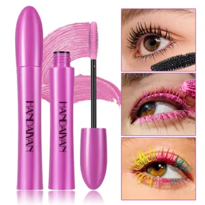 Farbige Mascara Wasserdicht Langanhaltend Dicht Geschwungen Volumen Flüssige Wimpernverlängerung Augen Make-up 10 Farben